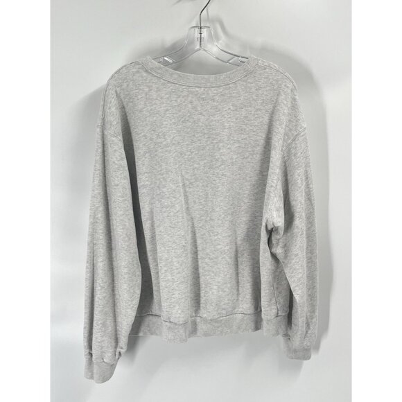 Hollister Gray Crew Neck Sweatshirt NYC Sz Large Preppy Relaxed - Picture 6 of 6